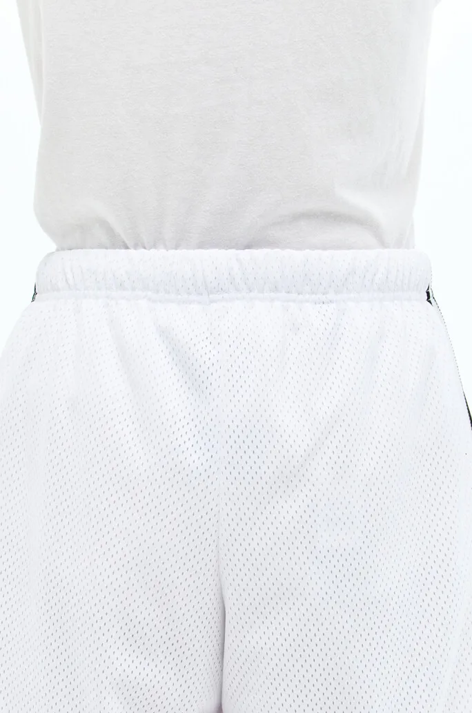 GALLERY DEPT. VENICE COURT SHORTS English mesh shorts Logo webbing wide-leg basketball shorts Black and white S-XL Original molding Loose wide-leg version American boys' first choice Breathable mesh fabric Superimposed soft material inside Comfortable and easy to match Custom-woven original consistent webbing/main mark/component wash mark Details are enlarged to follow